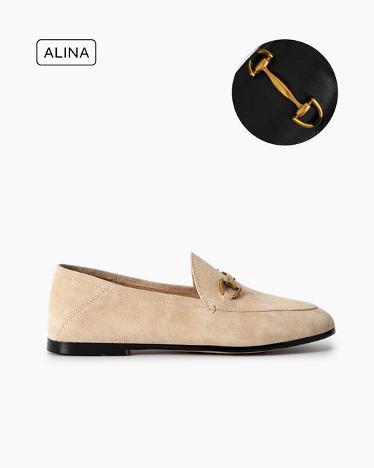 Alina Urban Elegance Suede Flat Loafers