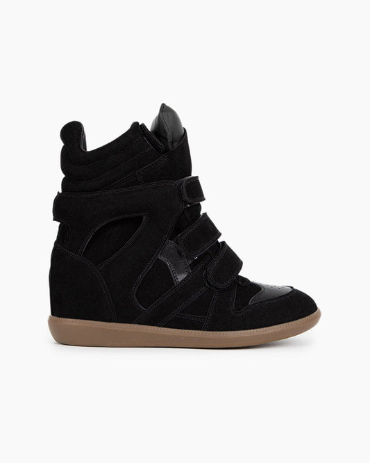 Bekett Suede and Leather High-Top Trainers