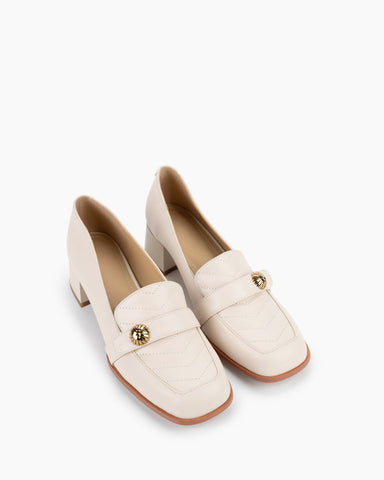 Square-Toe-Comfortable-Leather-Low-Block-Heel-Loafers