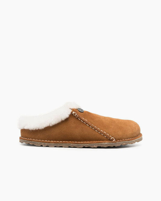 (Pre-sale) Women's Camel Brown Suede Leather Slippers