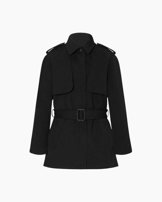 Women's Urban Chic Single-Breasted Virgin Wool Trench Coat