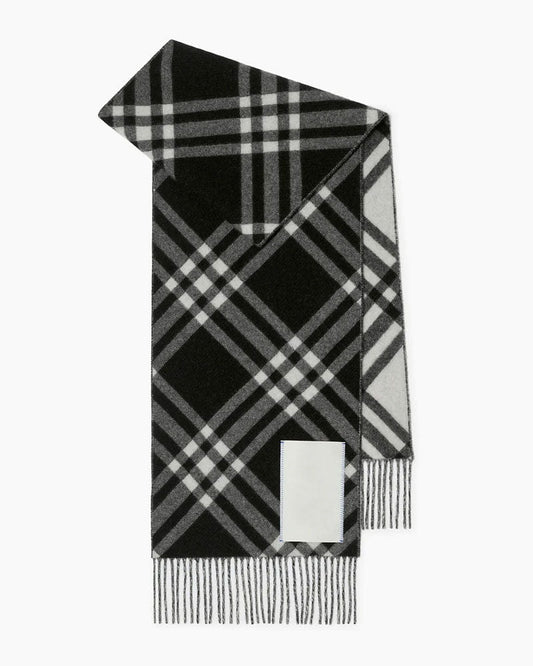 Soft Lambswool Plaid Scarf Winter Warmth