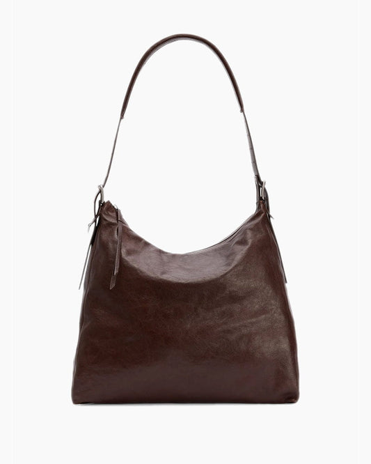Women's Belted Leather Tote Bag