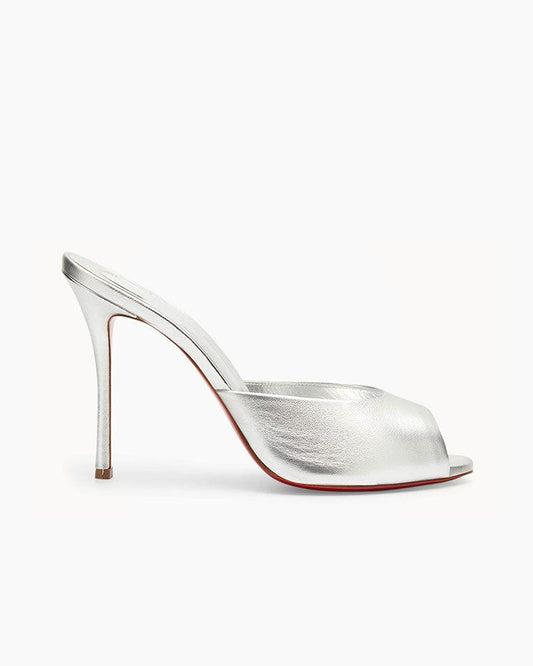 Metallic Red Sole Slide High-heel Sandals
