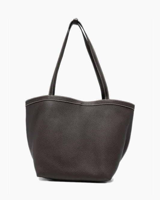 Women's Contrast-stitching Tote Bag Leather Tote Bag