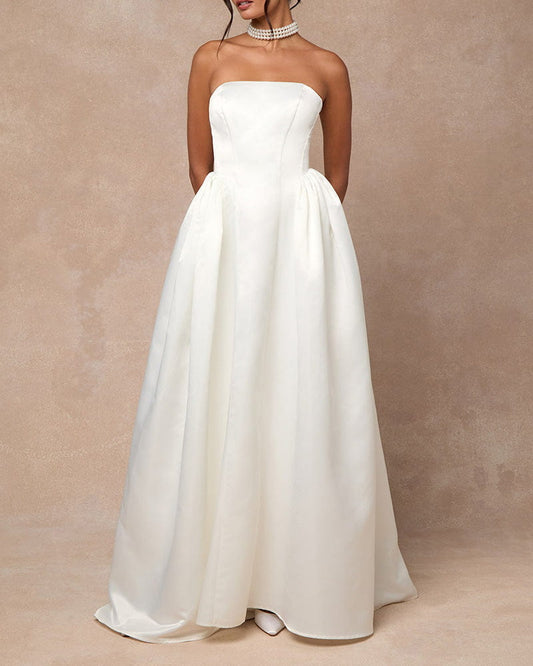 (Pre-sale)Women's Event Voluminous Satin Gown with Train