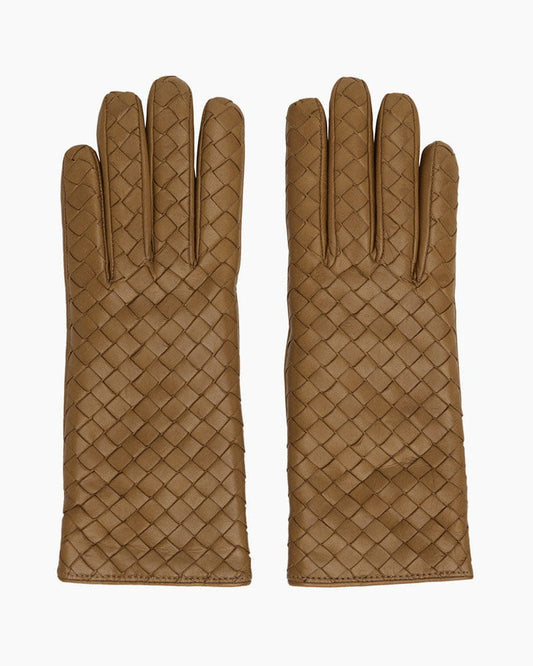 Luxury Woven Palm Genuine Leather Gloves