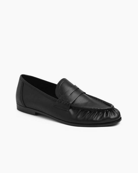 womens-commuting-leather-pleated-penny-loafers