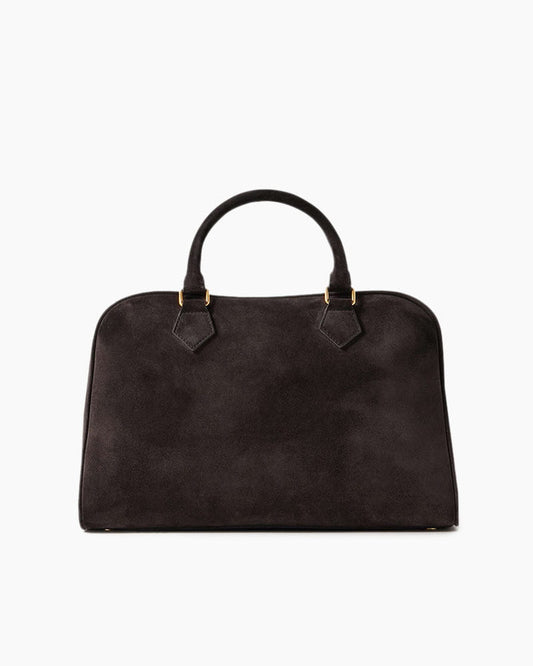 (Pre-sale)Medium Suede Tote Bag - Dark Brown