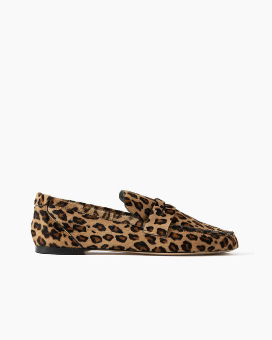 (Pre-sale)Leopard-Print Calf Hair Loafers