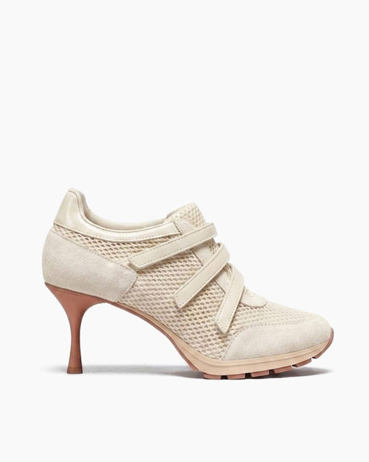 (Pre-sale) Breathable Mesh Triple-Strap Sneaker Heels