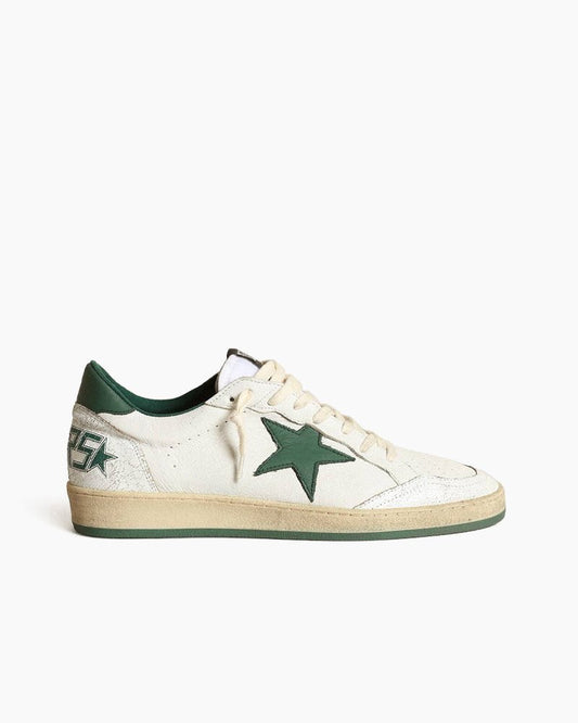 White Nappa Leather Sneakers with Star and Heel Tab