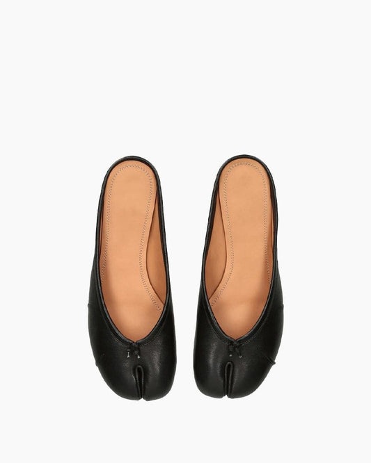 Tabi Leather Split-Toe Ballet Flats