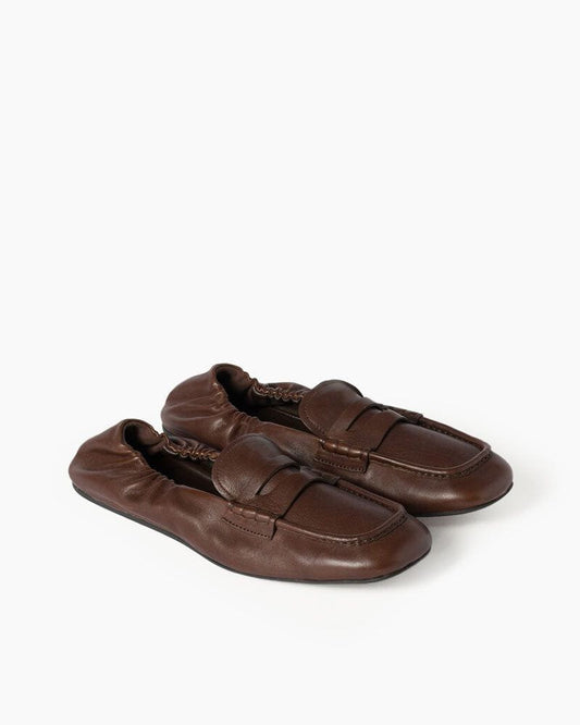 Ruches nappa leather loafers