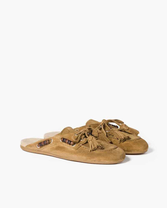 (Pre-order) Woman's Suede Leather Mules