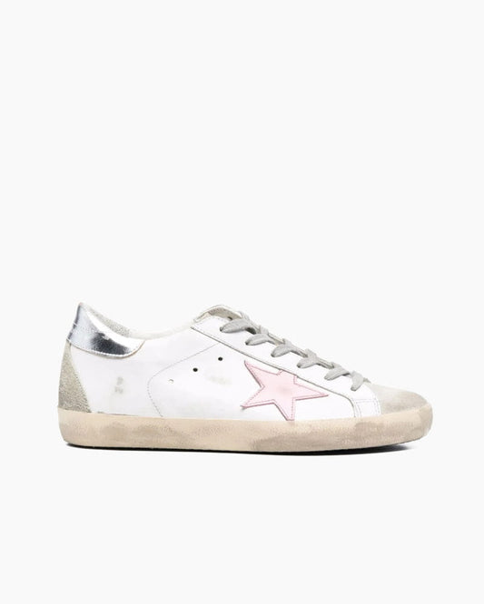 Leather Lace Up Trainers Star Detail