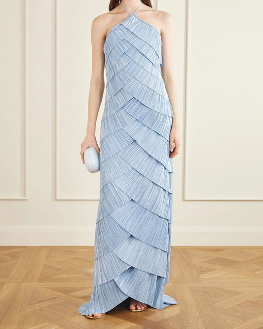 Evening-Tiered-Pleated-Halter-Maxi-Dress-5