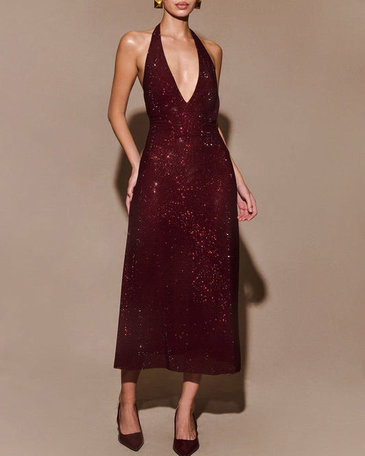 Elegant-Evening-Diamante-Halter-Midi-Dress-2