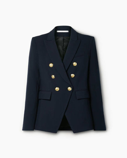 (Clean Up - XL ) Double-breasted Grain De Poudre Blazer