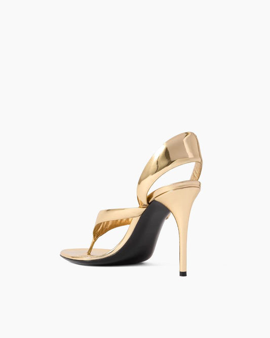 Infradito Sandals in Laminated Leather