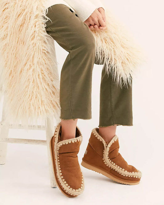 Glacier Sheepskin Ankle Boots with Shearling Lining