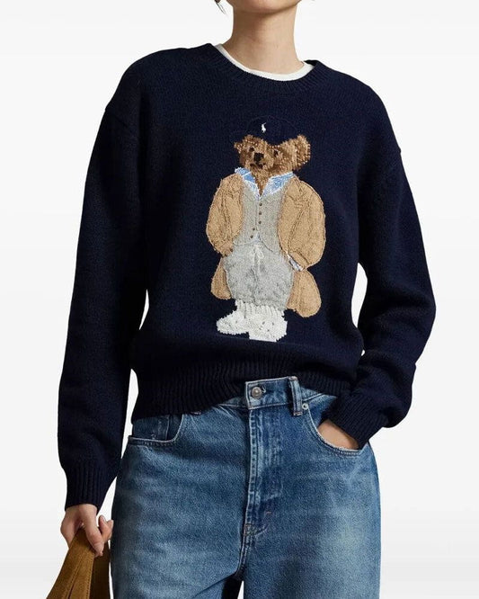 Women's Sweater with Bear Design