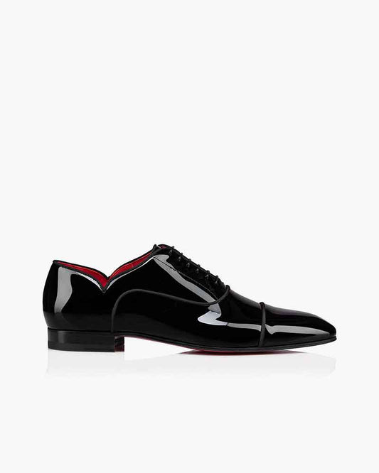 Men's Black Patent Calf Leather Oxfords