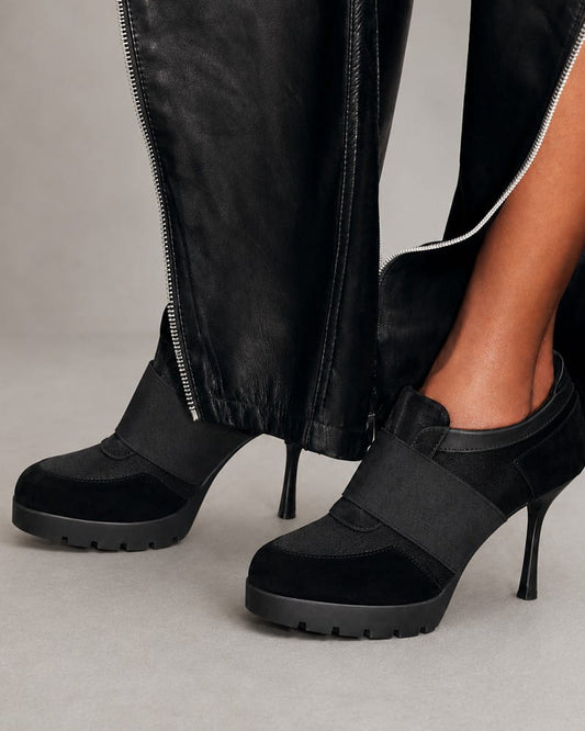 Women's City Commute Knit High-Heel Sneakers