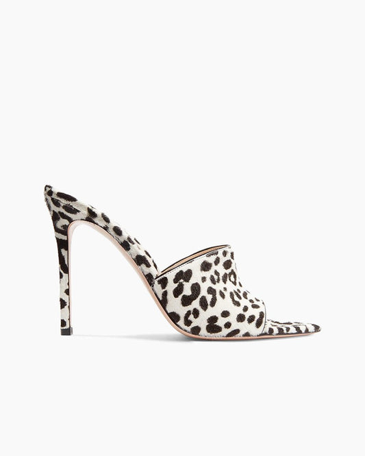 LarosaStyle (Clean Up ) Transparent PVC Pointed Toe Sandals Leopard / US 10