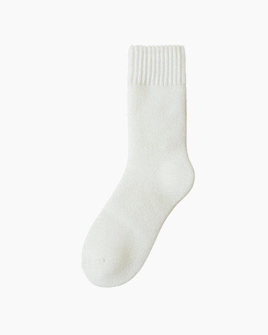 LarosaStyle Women's Multi-colored Cashmere Socks White