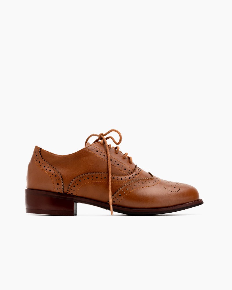 Classic-Lace-up-Wingtip-PU-Leather-Flat-Oxfords-Loafers