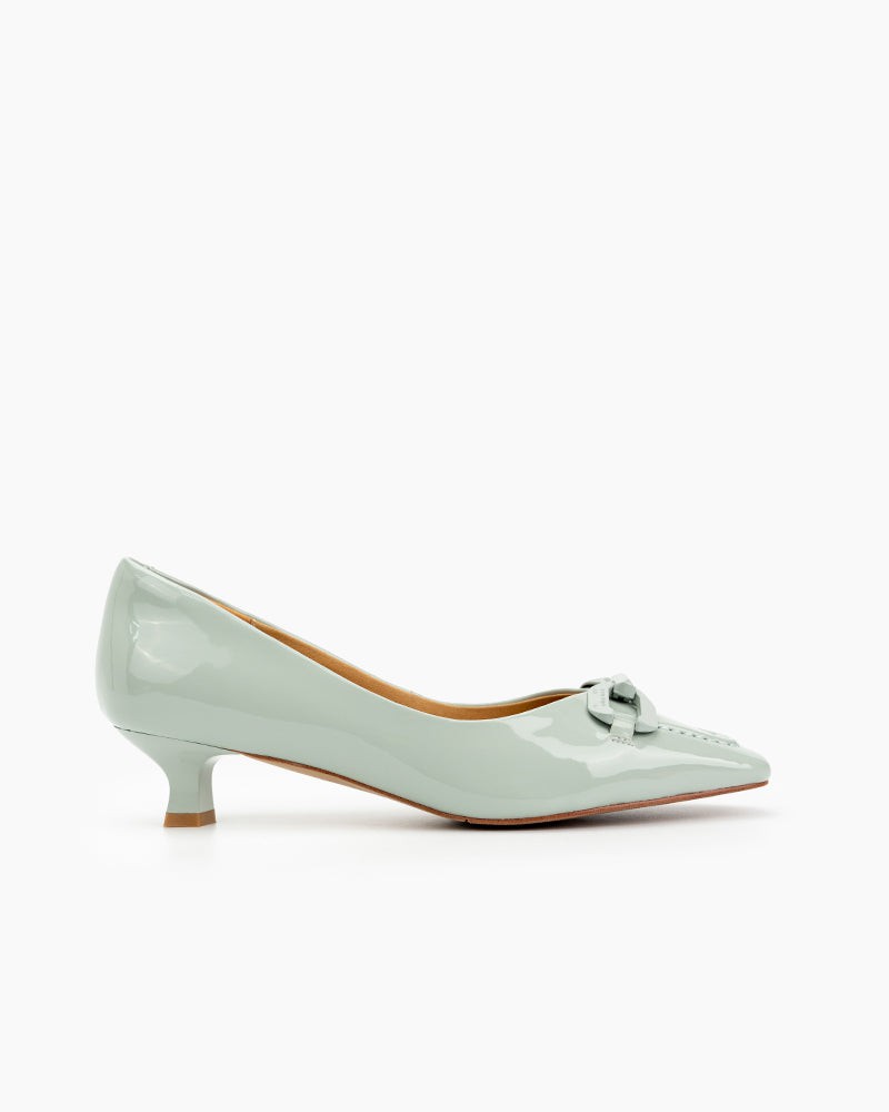 Horsebit-Square-Toe-Low-Kitten-Heel-Pumps