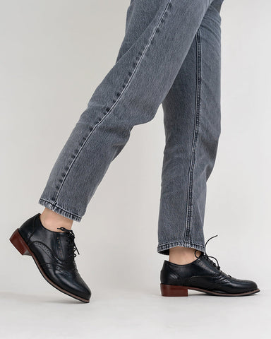 Classic-Lace-up-Wingtip-PU-Leather-Flat-Oxfords-Loafers