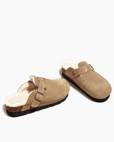 Thick-soled Furry Birkenstocks