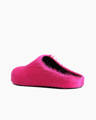 (Clean Up) Designer Real Fur Slides Clogs Mules Flat Luxury Slippers