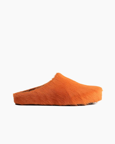 (Clean Up) Designer Real Fur Slides Clogs Mules Flat Luxury Slippers