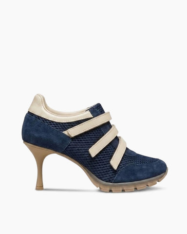 (Pre-sale) Breathable Mesh Triple-Strap Sneaker Heels