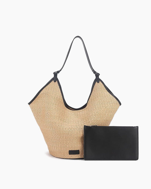 Women's Delicate Handwoven Raffia Shopper Tote