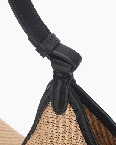 Women's Delicate Handwoven Raffia Shopper Tote