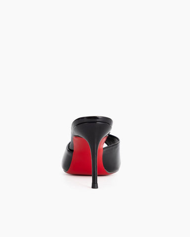 Dolly Series - 85mm Patent Calf Leather Heel Mules