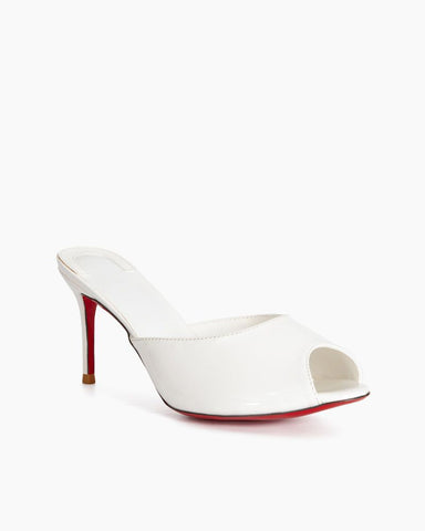 Dolly Series - 85mm Patent Calf Leather Heel Mules
