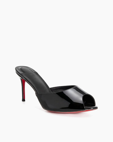 Dolly Series - 85mm Patent Calf Leather Heel Mules
