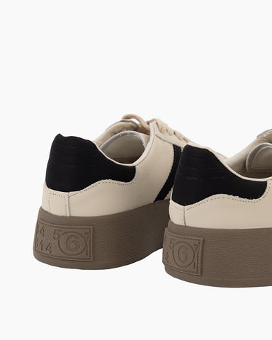 Genuine Leather Suede Patchwork Platform Sneakers