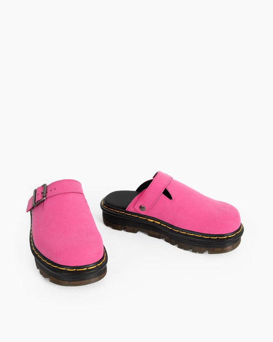 (Clean Up) Suede Casual Slingback Platform Clogs Mules