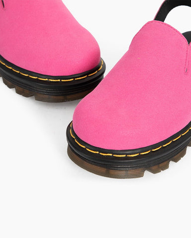 (Clean Up) Suede Casual Slingback Platform Clogs Mules