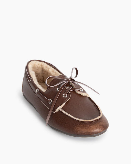 British Vintage Lace-Up Leather Oxfords