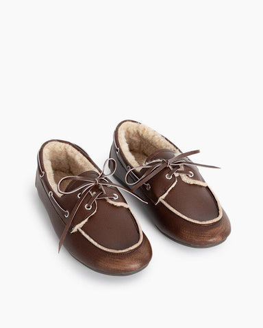 British Vintage Lace-Up Leather Oxfords