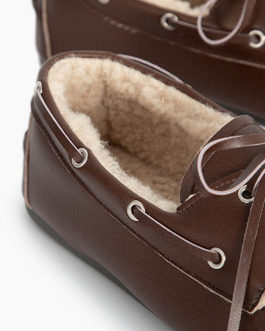 British Vintage Lace-Up Leather Oxfords