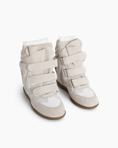 Bekett Suede and Leather High-Top Trainers