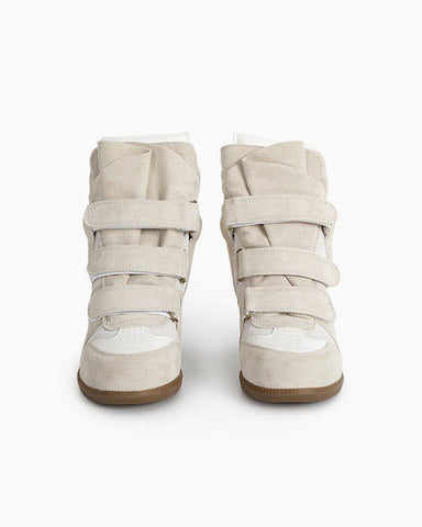 Bekett Suede and Leather High-Top Trainers